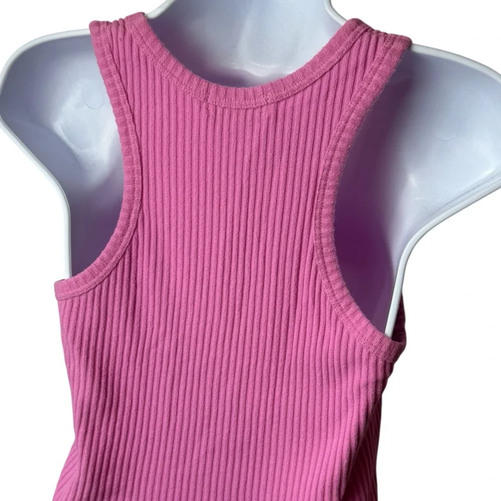 PJ Salvage Pink Ribbed Tank Top Capsule Lounge Sleep‎ Intimates Cozy S